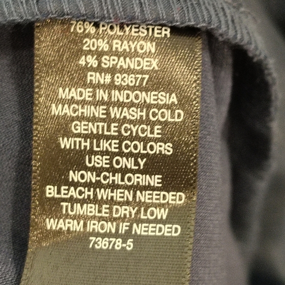 Worthington Dress Pants Trouser High Rise Straight Womens Plus Size 24W Navy - Picture 12 of 12